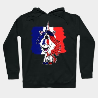 Bastille Day 14 July French Unicorn Tricolore Funny Hoodie